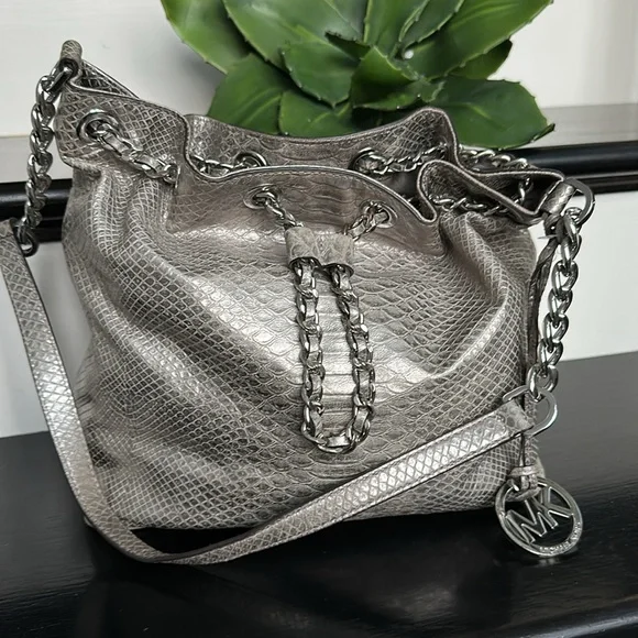 Michael Kors Metallic Silver Shoulder Bag - Picture 7 of 12